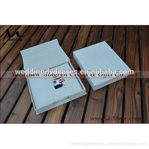 quality linen photo album book packaging gift box